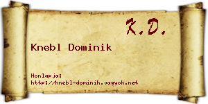 Knebl Dominik névjegykártya